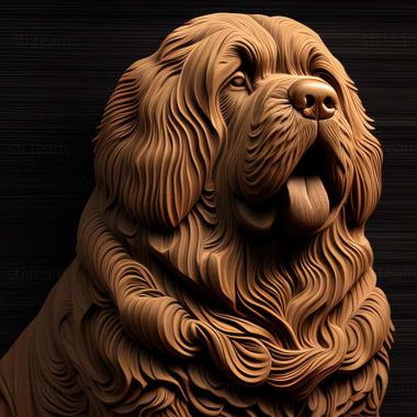 3D model Tibetan Mastiff dog (STL)